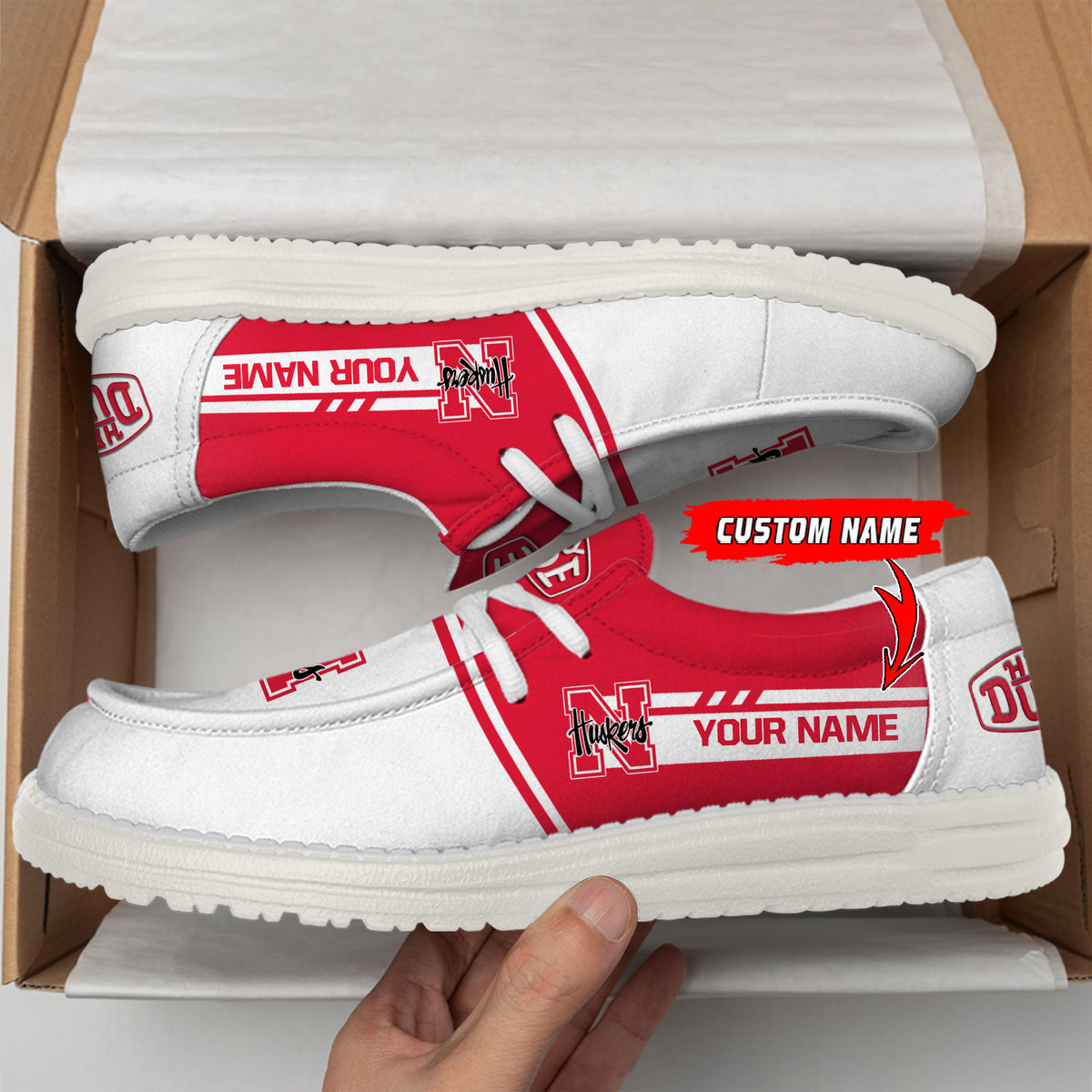 Nebraska Cornhuskers Lace Up Loafers 2026