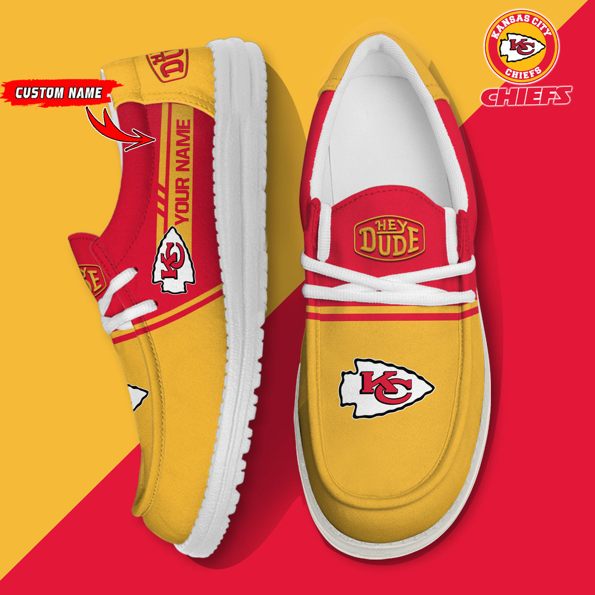 Healalio Kansas City Chiefs Lace Up Loafers 2026