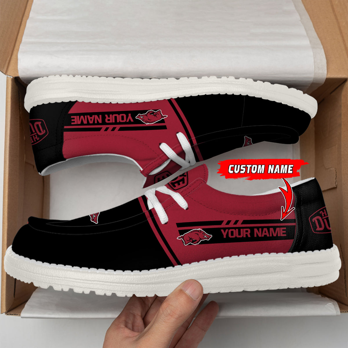 Arkansas Razorbacks Lace Up Loafers 2026