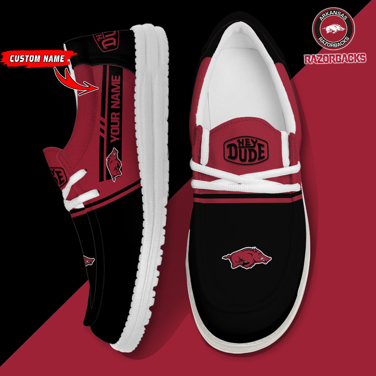 Arkansas Razorbacks Lace Up Loafers 2026