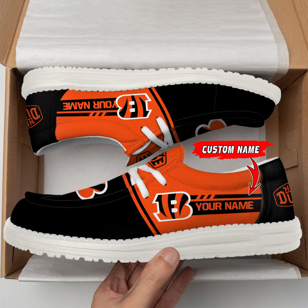 Healalio Cincinnati Bengals Lace Up Loafers 2026