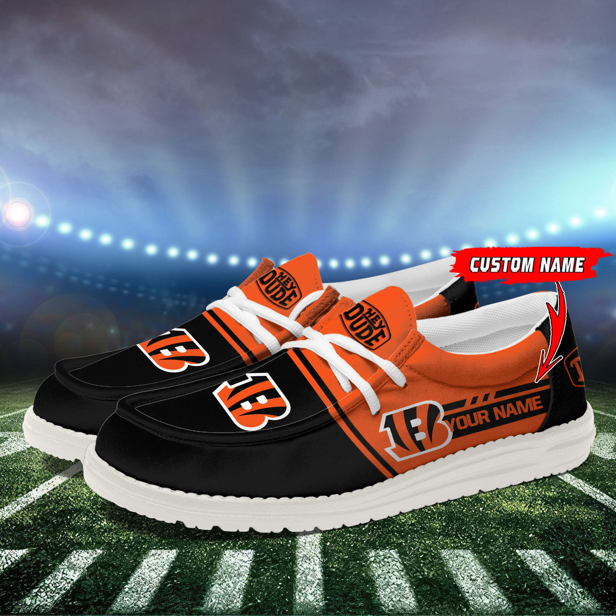 Healalio Cincinnati Bengals Lace Up Loafers 2026