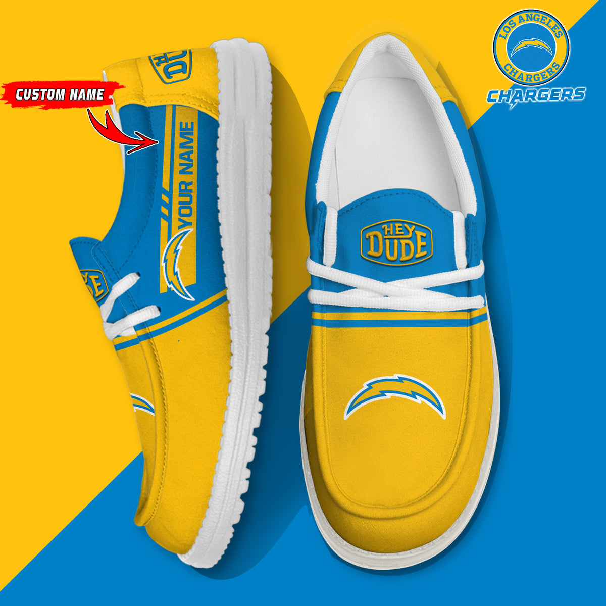 Healalio Los Angeles Chargers Lace Up Loafers 2026