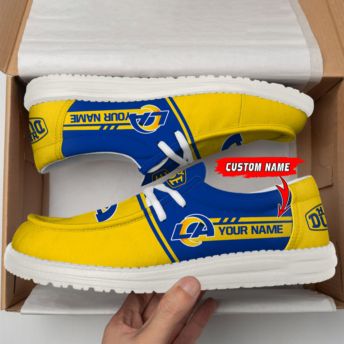 Healalio Los Angeles Rams Lace Up Loafers 2026
