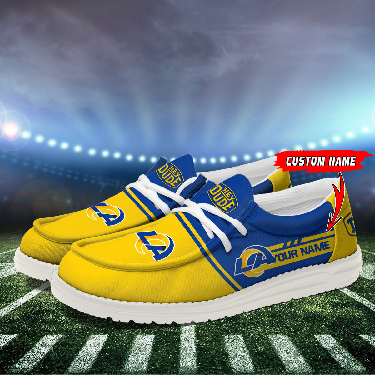 Healalio Los Angeles Rams Lace Up Loafers 2026