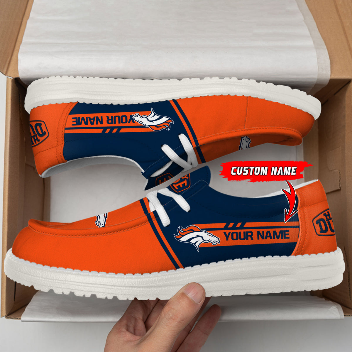 Healalio Denver Broncos Lace Up Loafers 2026