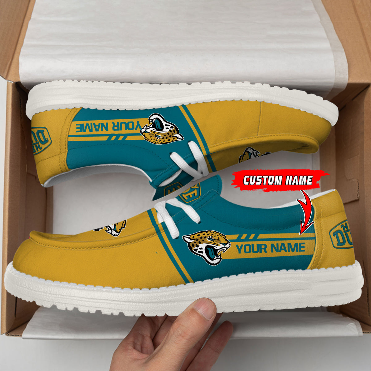 Healalio Jacksonville Jaguars Lace Up Loafers 2026