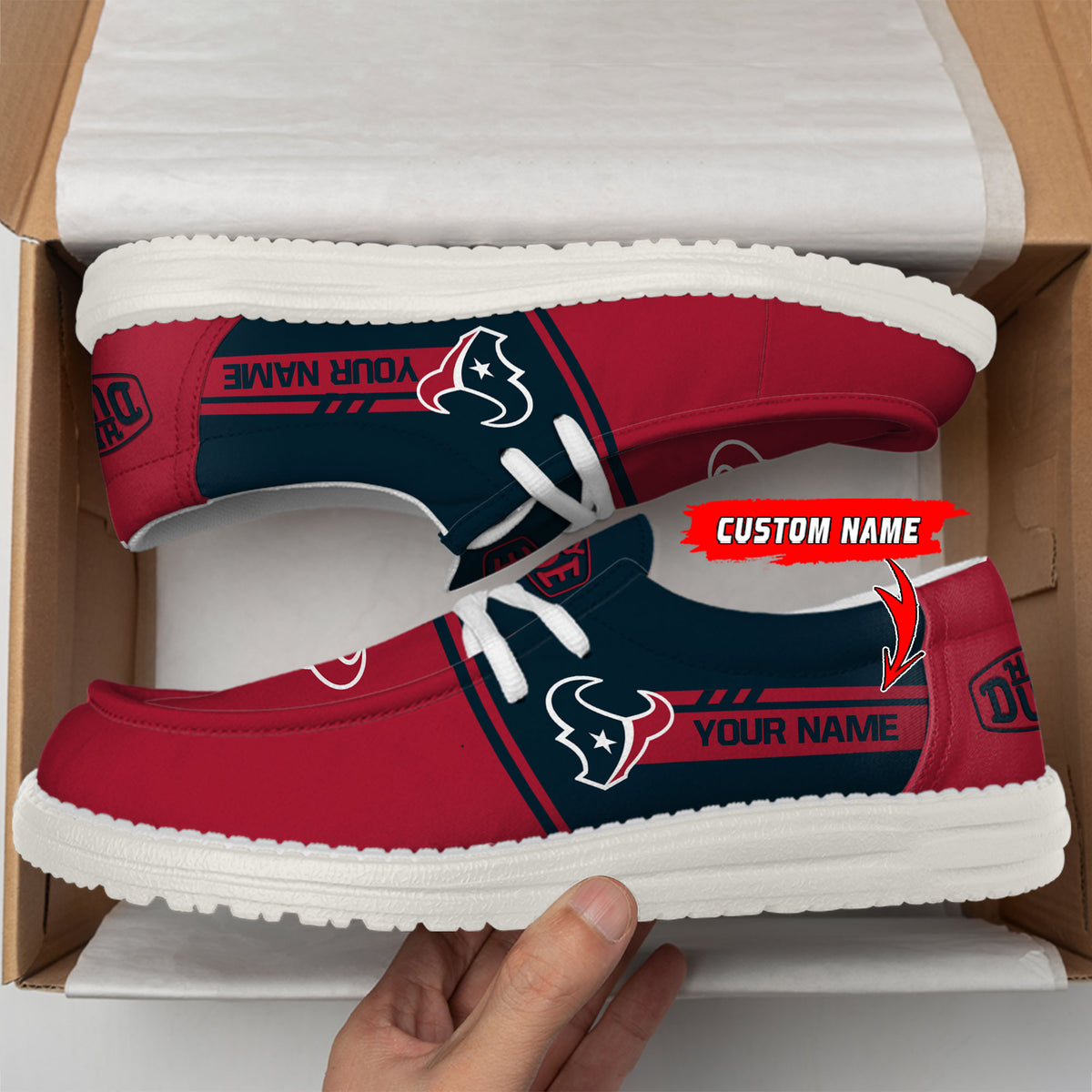 Healalio Houston Texans Lace Up Loafers 2026