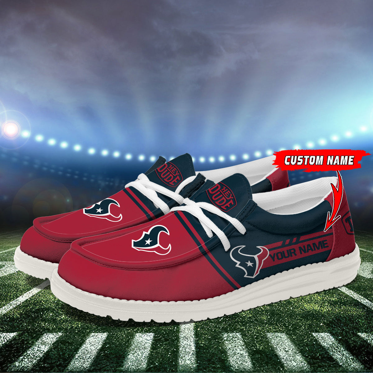 Healalio Houston Texans Lace Up Loafers 2026