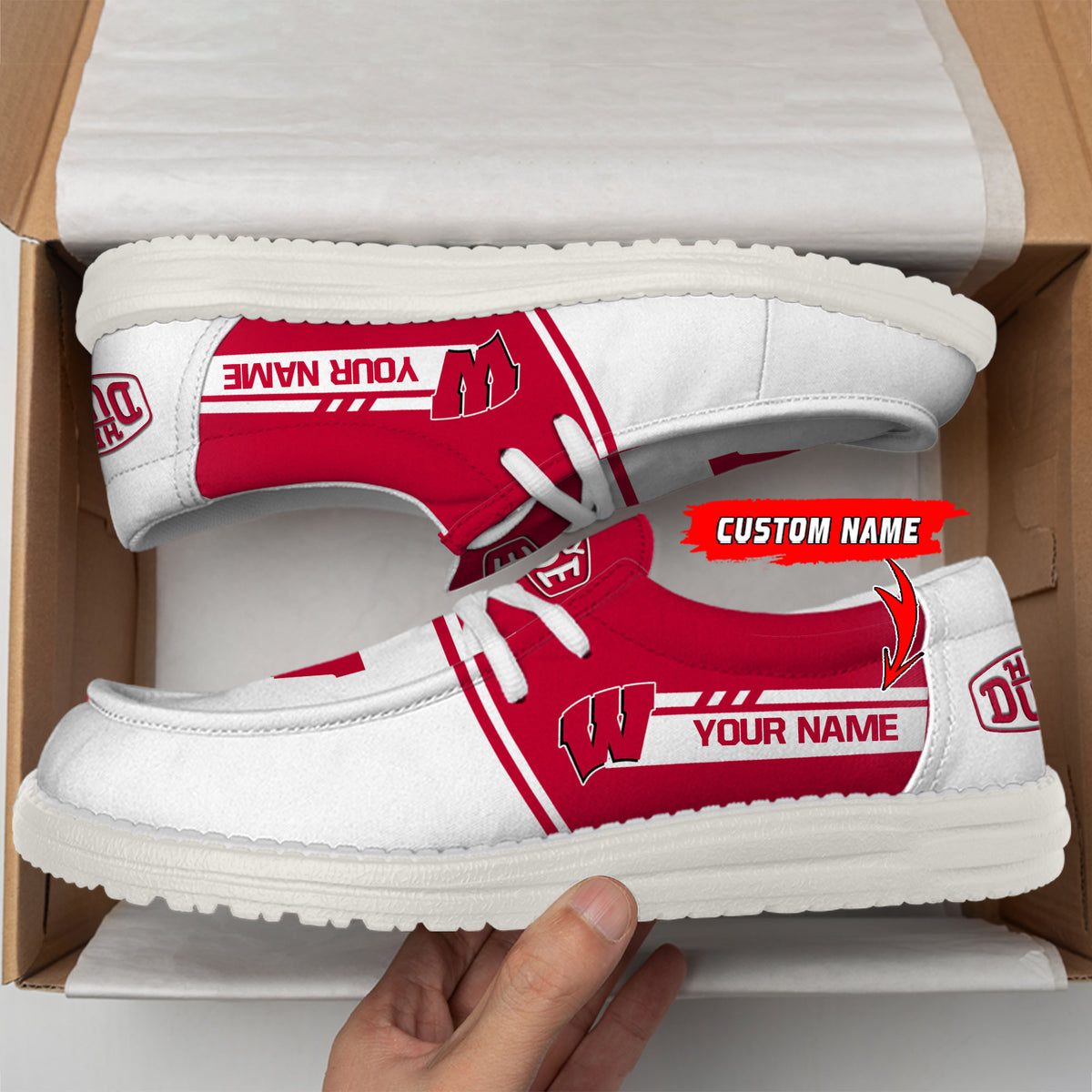 Wisconsin Badgers Lace Up Loafers 2026