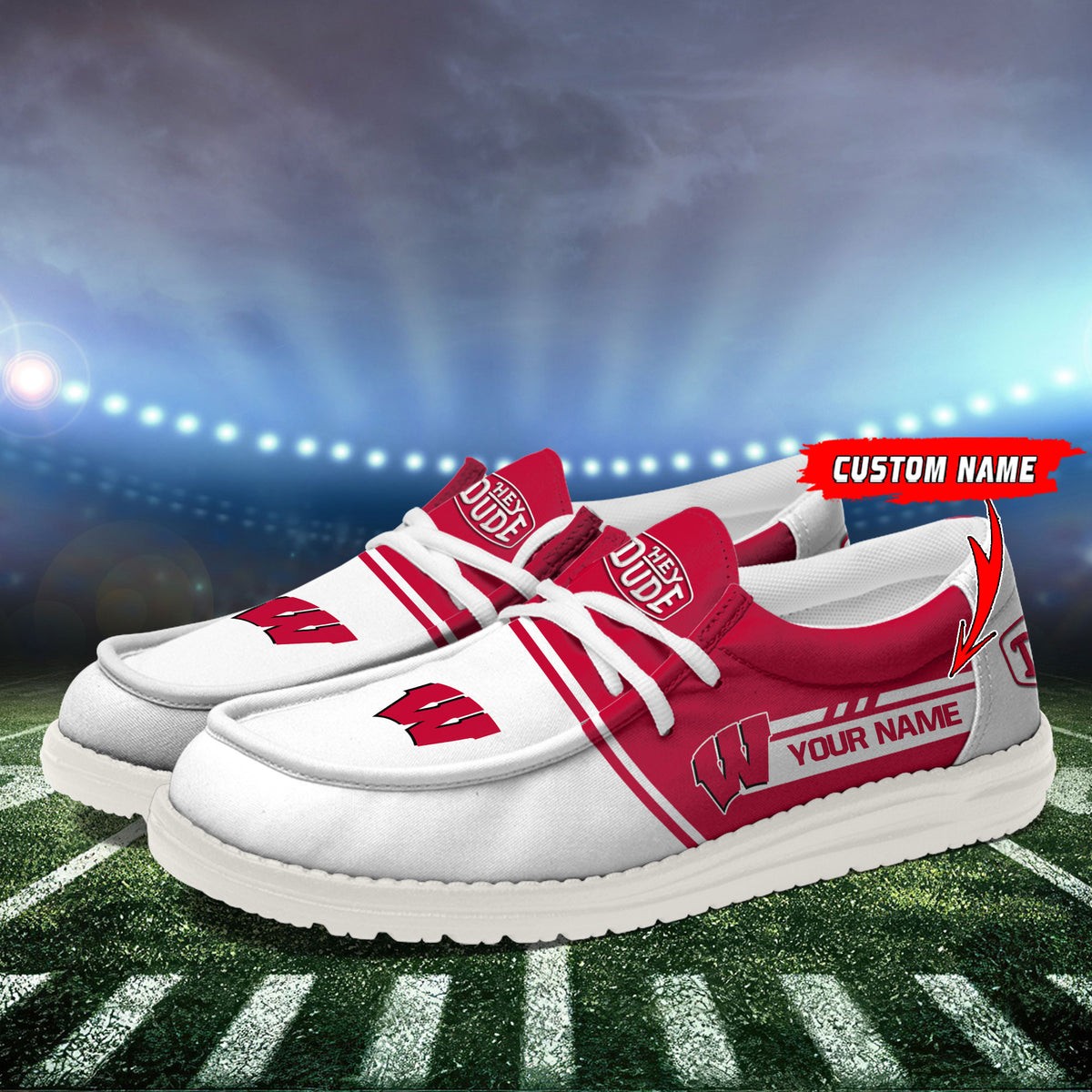 Wisconsin Badgers Lace Up Loafers 2026