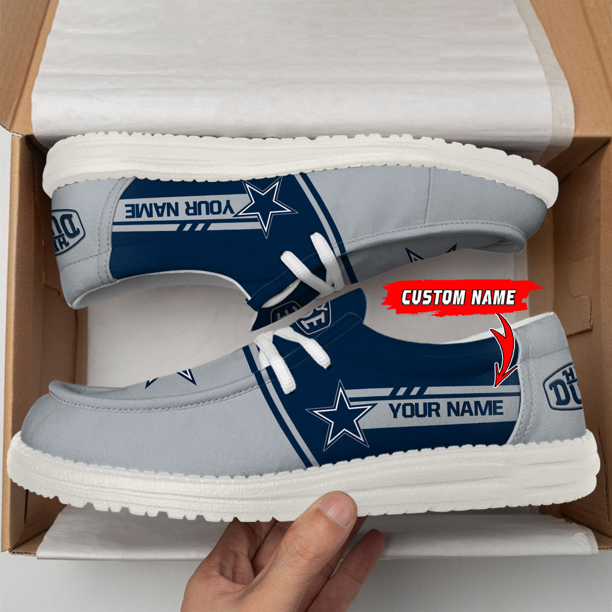 Healalio Dallas Cowboys Lace Up Loafers 2026