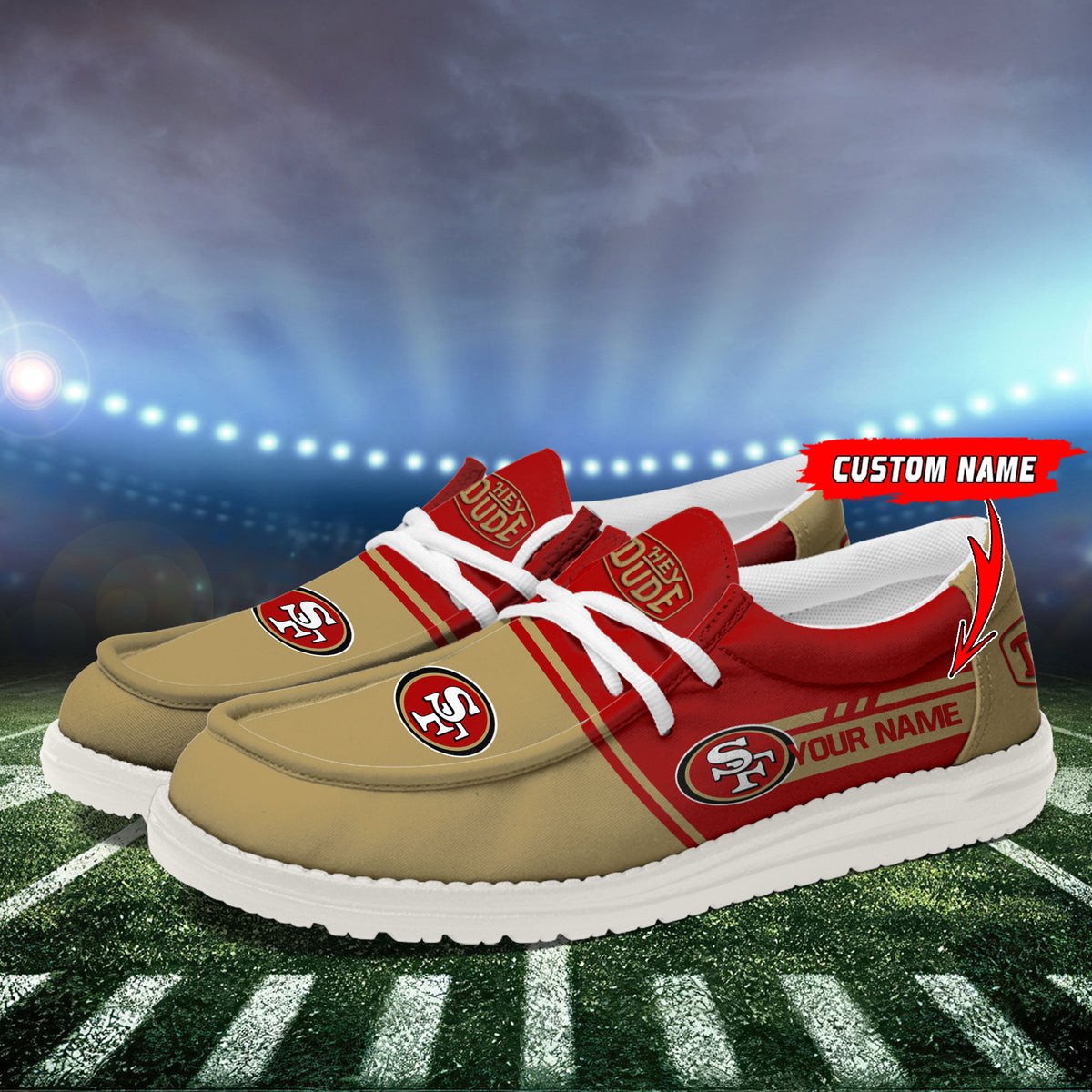 Healalio San Francisco 49ers Lace Up Loafers 2026