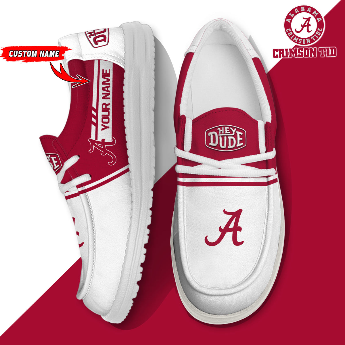 Alabama Crimson Tide Lace Up Loafers 2026