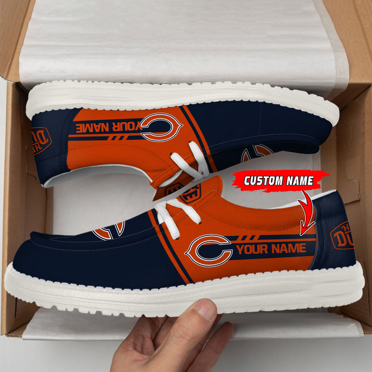 Healalio Chicago Bears Lace Up Loafers 2026
