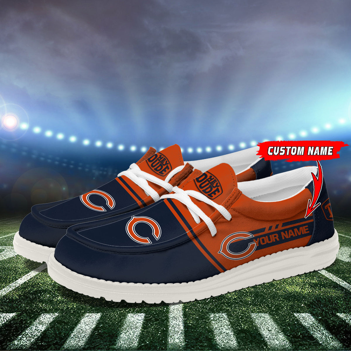 Healalio Chicago Bears Lace Up Loafers 2026