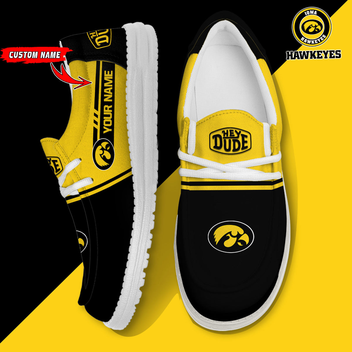 Iowa Hawkeyes Lace Up Loafers 2026