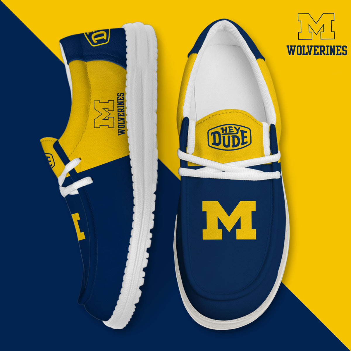 Michigan Wolverines Lace Up Loafers 2026