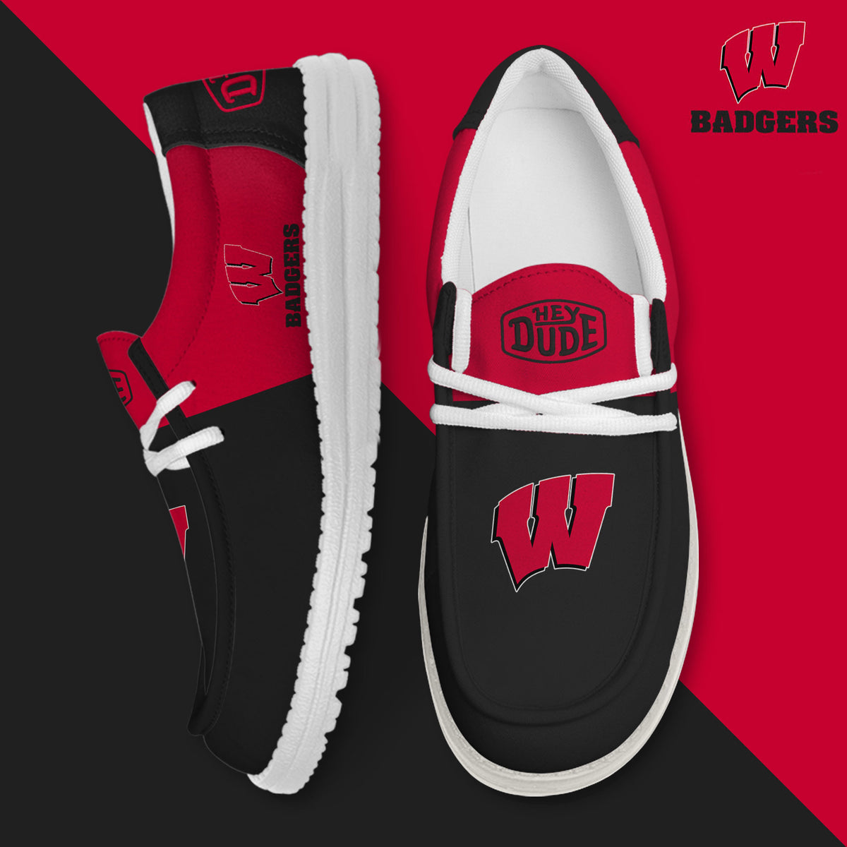 Wisconsin Badgers Lace Up Loafers 2026