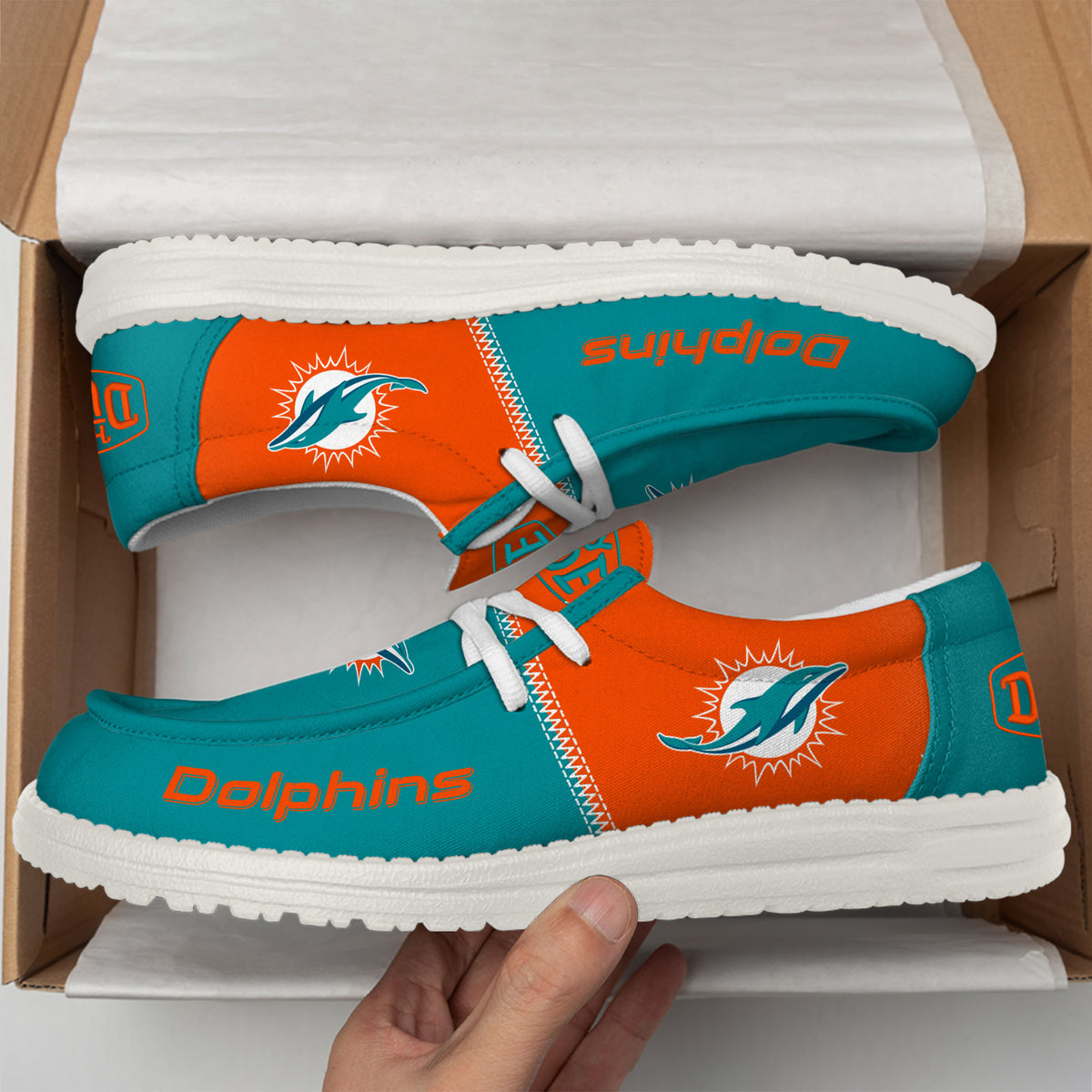 Miami Dolphins Lace Up Loafers 2026