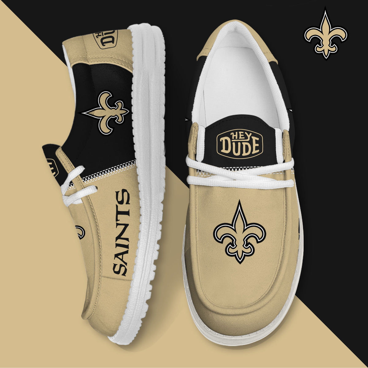 New Orleans Saints Lace Up Loafers 2026
