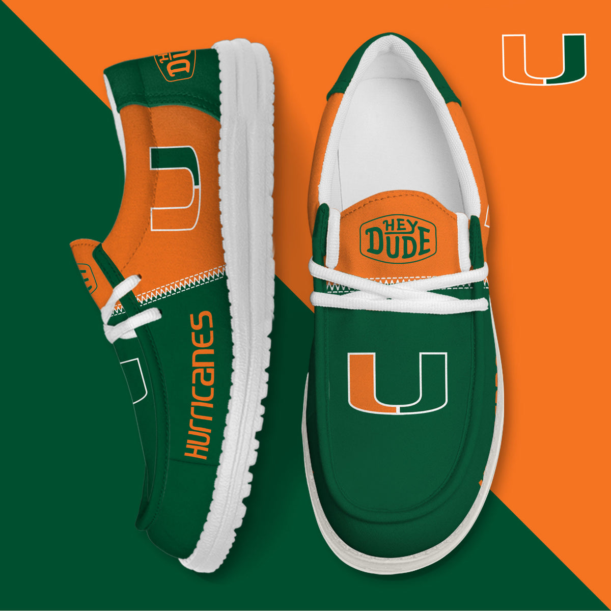 Miami Hurricanes Lace Up Loafers 2026