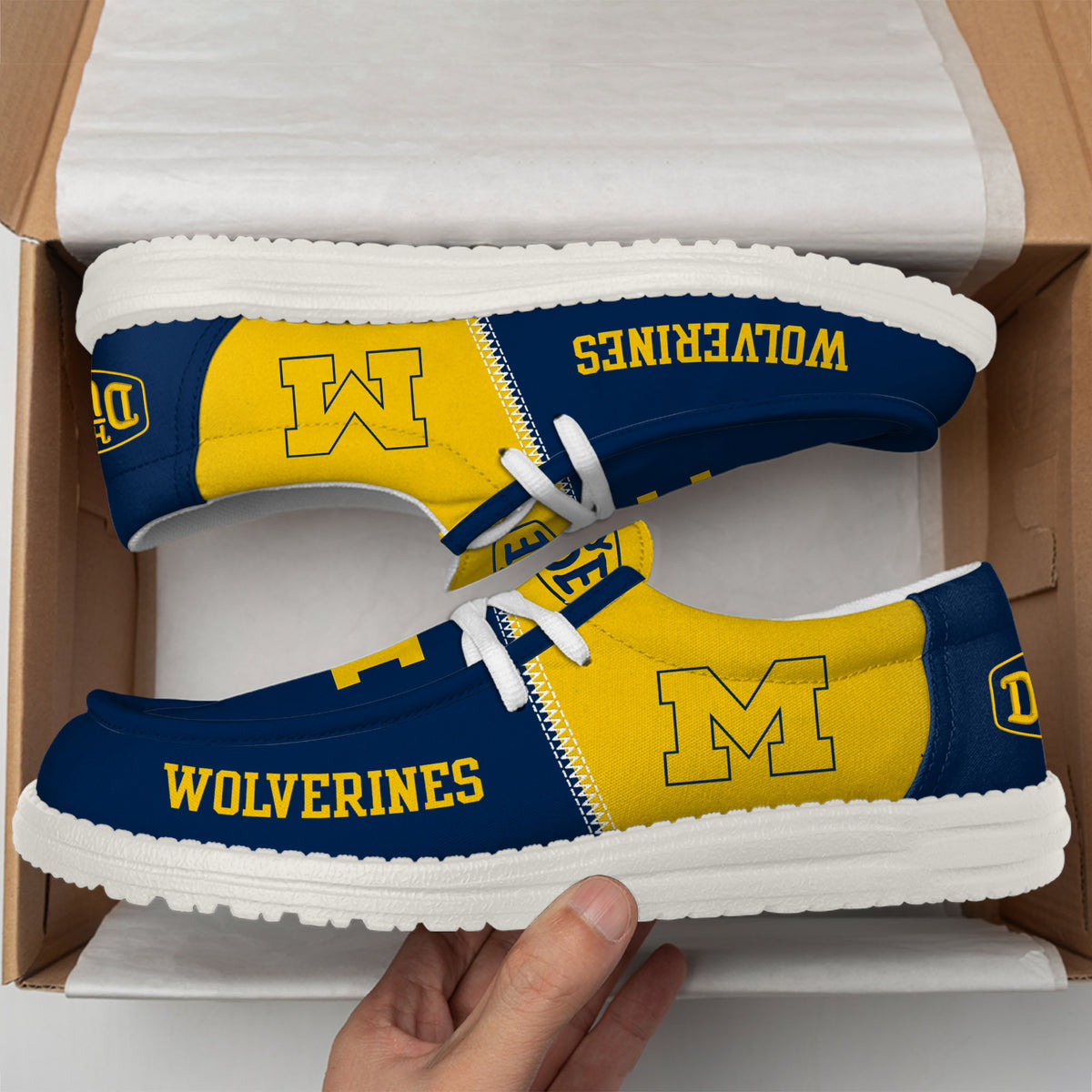 Michigan Wolverines Lace Up Loafers 2026