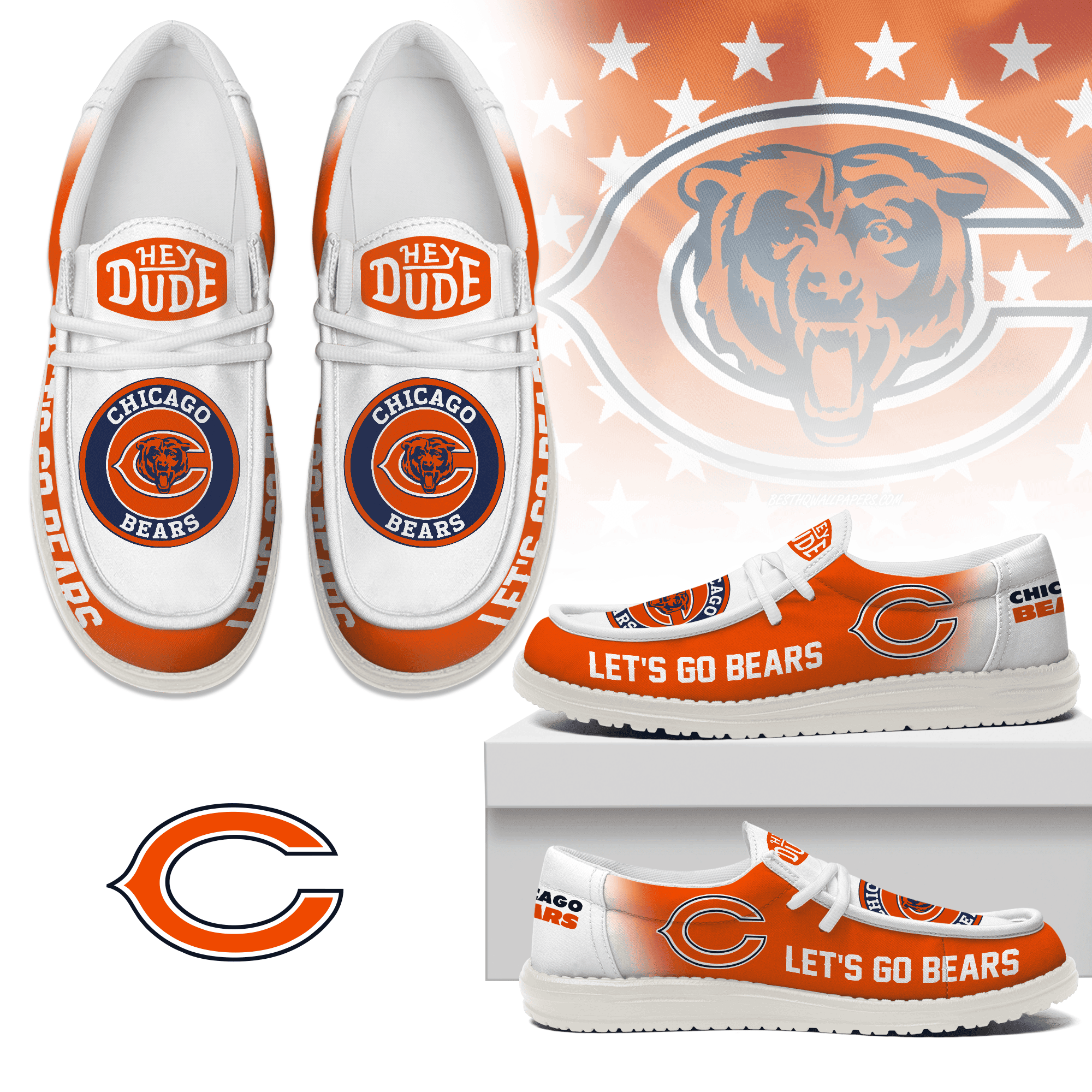 Chicago Bears Lace Up Loafers 2026