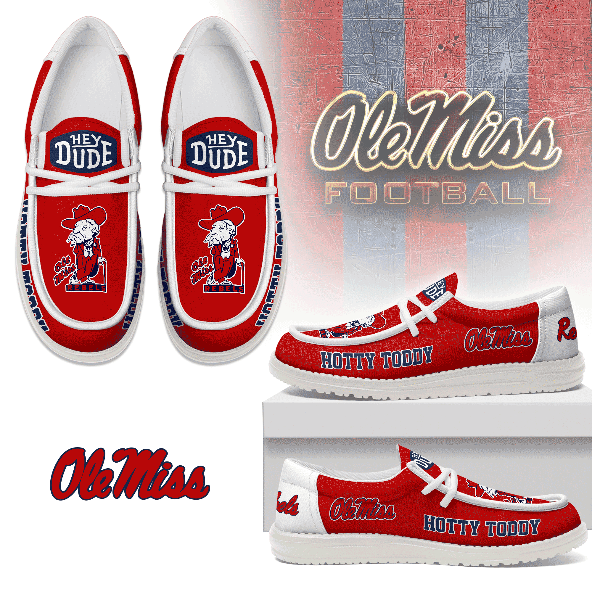 Ole Miss Rebels Lace Up Loafers 2026