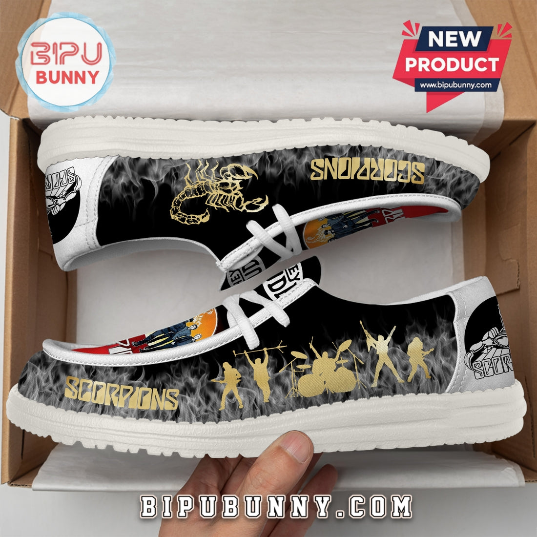 Scorpions Rock Band Lace Up Loafers 2026