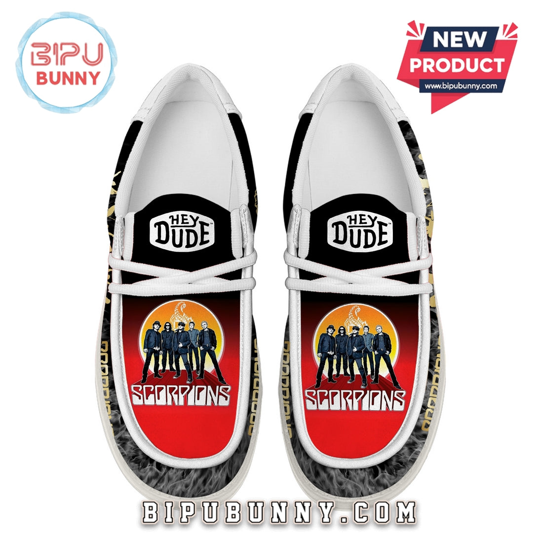 Scorpions Rock Band Lace Up Loafers 2026