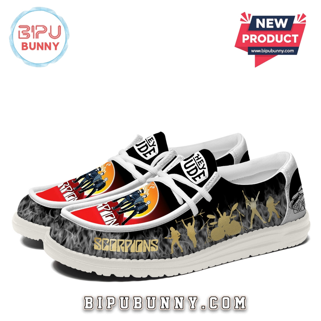Scorpions Rock Band Lace Up Loafers 2026